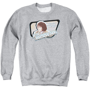 AN OFFCIALLY LICENSED FERRIS BUELLER GRACE ADULT UNISEX CREWNECK SWEATSHIRT ATHLETIC HEATHER