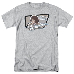AN OFFCIALLY LICENSED FERRIS BUELLER GRACE MEN'S REGULAR FIT T-SHIRT ATHLETIC HEATHER