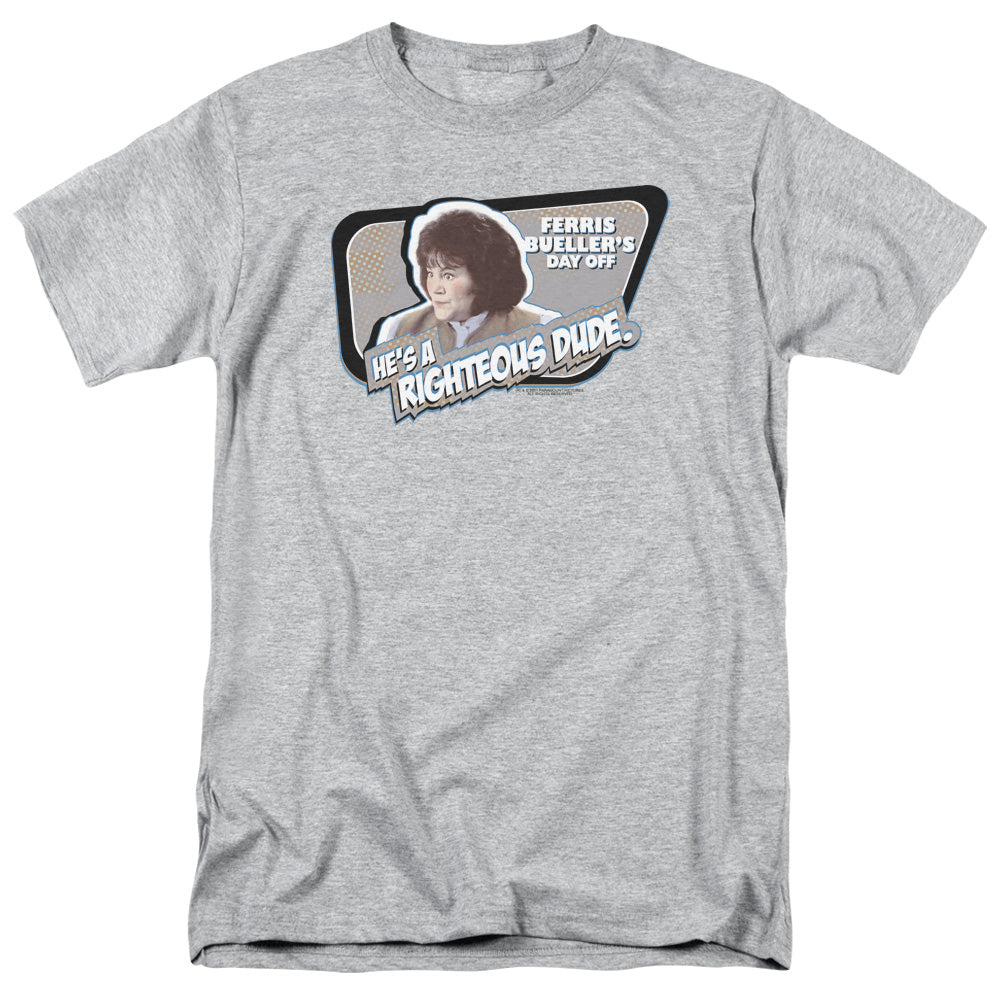 AN OFFCIALLY LICENSED FERRIS BUELLER GRACE MEN'S REGULAR FIT T-SHIRT ATHLETIC HEATHER