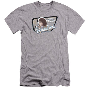 AN OFFCIALLY LICENSED FERRIS BUELLER GRACE MEN'S PREMIUM SLIM FIT T-SHIRT ATHLETIC HEATHER