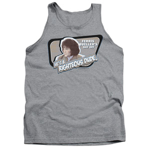 AN OFFCIALLY LICENSED FERRIS BUELLER GRACE ADULT UNISEX TANK TOP ATHLETIC HEATHER