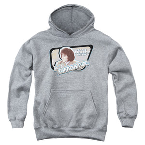 AN OFFCIALLY LICENSED FERRIS BUELLER GRACE YOUTH HOODIE ATHLETIC HEATHER