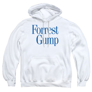 AN OFFCIALLY LICENSED FORREST GUMP LOGO ADULT UNISEX PULLOVER HOODIE WHITE