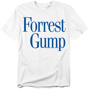 AN OFFCIALLY LICENSED FORREST GUMP LOGO MEN'S REGULAR FIT T-SHIRT WHITE