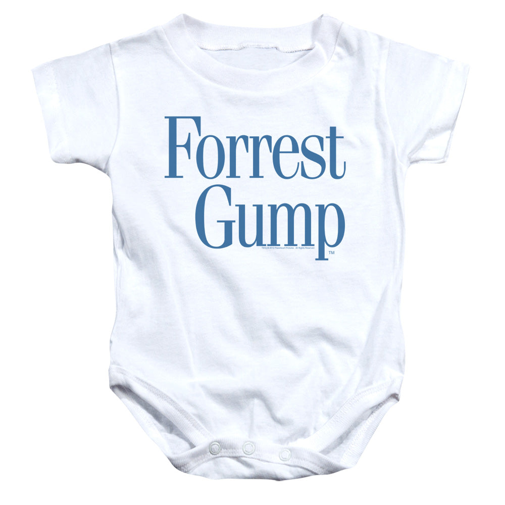 AN OFFCIALLY LICENSED FORREST GUMP LOGO BABY BODYSUIT WHITE