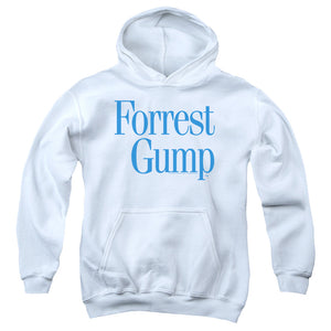 AN OFFCIALLY LICENSED FORREST GUMP LOGO YOUTH HOODIE WHITE