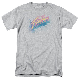 AN OFFCIALLY LICENSED FLASHDANCE SPRAY LOGO MEN'S REGULAR FIT T-SHIRT ATHLETIC HEATHER