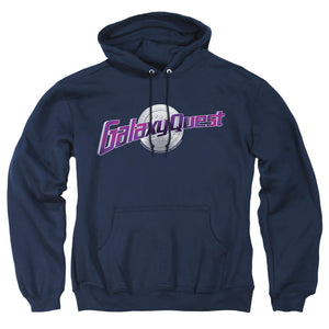 AN OFFCIALLY LICENSED GALAXY QUEST LOGO ADULT UNISEX PULLOVER HOODIE NAVY