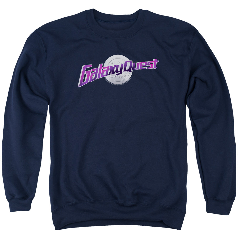 AN OFFCIALLY LICENSED GALAXY QUEST LOGO ADULT UNISEX CREWNECK SWEATSHIRT NAVY