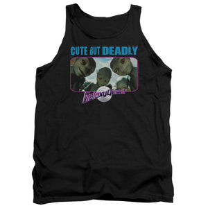 AN OFFCIALLY LICENSED GALAXY QUEST CUTE BUT DEADLY ADULT UNISEX TANK TOP BLACK