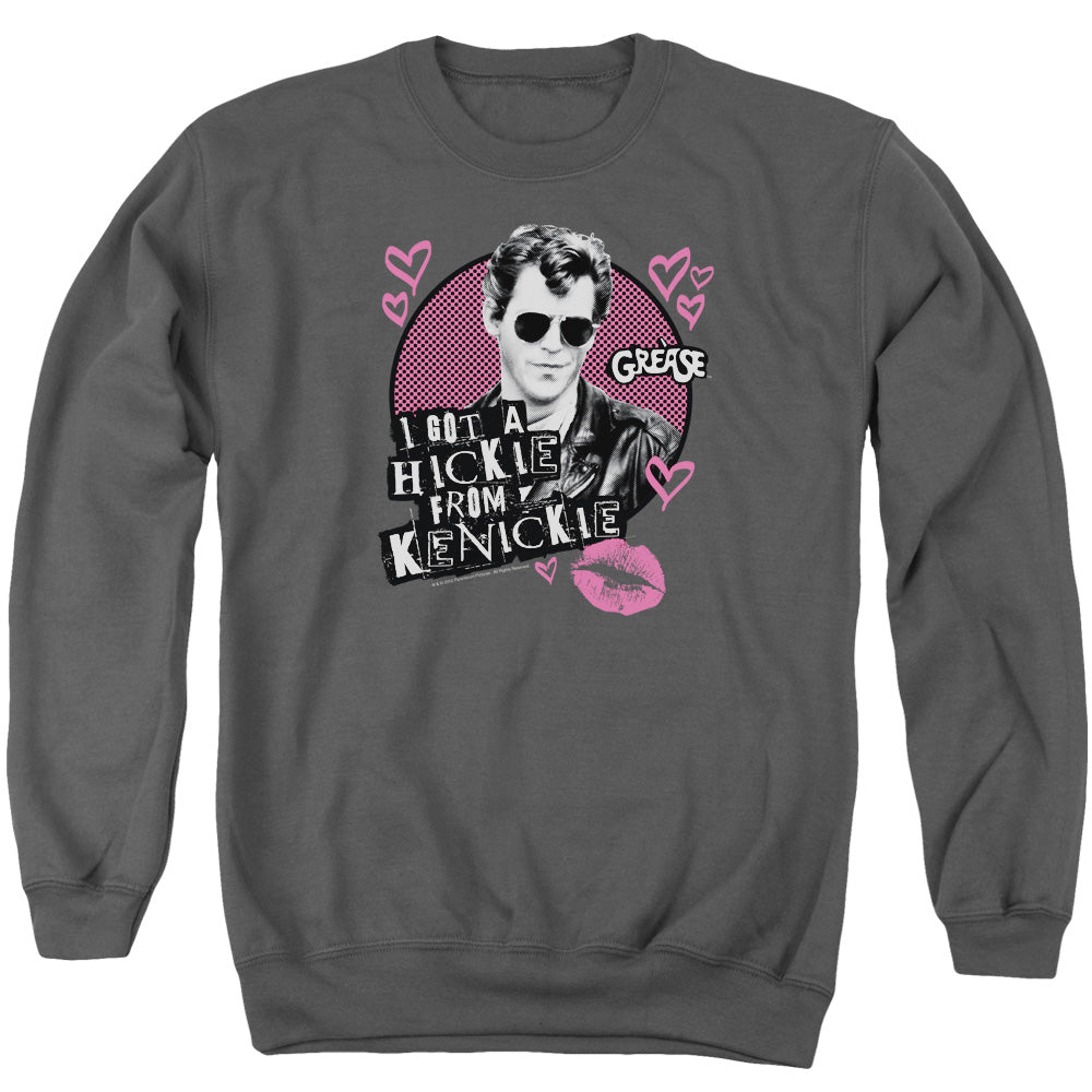 AN OFFCIALLY LICENSED GREASE KENICKIE ADULT UNISEX CREWNECK SWEATSHIRT CHARCOAL