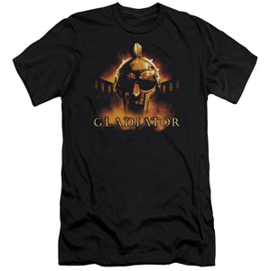 AN OFFCIALLY LICENSED GLADIATOR MY NAME IS MEN'S PREMIUM SLIM FIT T-SHIRT BLACK