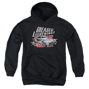 AN OFFCIALLY LICENSED GREASE GREASED LIGHTENING YOUTH HOODIE BLACK