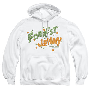 AN OFFCIALLY LICENSED FORREST GUMP PEAS AND CARROTS ADULT UNISEX PULLOVER HOODIE WHITE