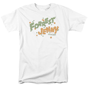 AN OFFCIALLY LICENSED FORREST GUMP PEAS AND CARROTS MEN'S REGULAR FIT T-SHIRT WHITE