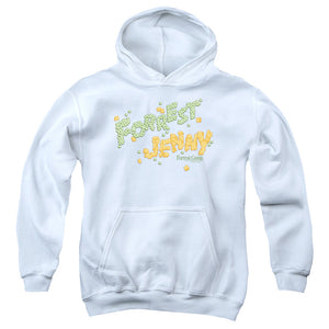 AN OFFCIALLY LICENSED FORREST GUMP PEAS AND CARROTS YOUTH HOODIE WHITE