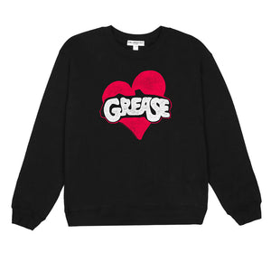 AN OFFCIALLY LICENSED GREASE HEART WILLIOW SWEATSHIRT BLACK