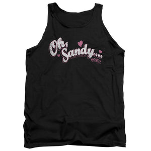 AN OFFCIALLY LICENSED GREASE OH SANDY ADULT UNISEX TANK TOP BLACK