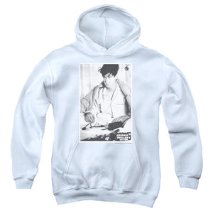 AN OFFCIALLY LICENSED FERRIS BUELLER CAMERON YOUTH HOODIE WHITE