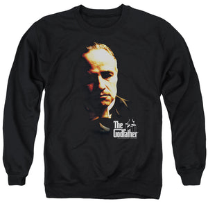 AN OFFCIALLY LICENSED GODFATHER DON VITO ADULT UNISEX CREWNECK SWEATSHIRT BLACK