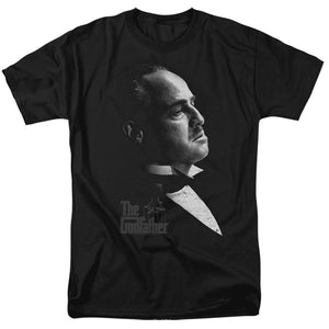 AN OFFCIALLY LICENSED GODFATHER GRAPHIC VITO MEN'S REGULAR FIT T-SHIRT BLACK