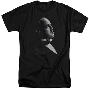 AN OFFCIALLY LICENSED GODFATHER GRAPHIC VITO MEN'S TALL FIT T-SHIRT BLACK