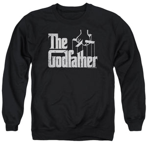 AN OFFCIALLY LICENSED GODFATHER LOGO ADULT UNISEX CREWNECK SWEATSHIRT BLACK