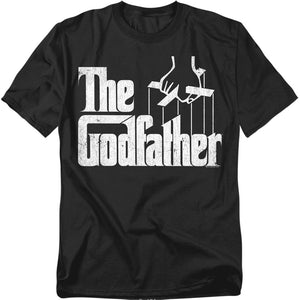 AN OFFCIALLY LICENSED GODFATHER LOGO MEN'S REGULAR FIT T-SHIRT BLACK