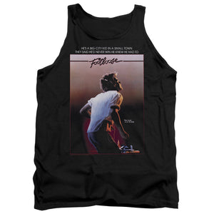 AN OFFCIALLY LICENSED FOOTLOOSE POSTER ADULT UNISEX TANK TOP BLACK