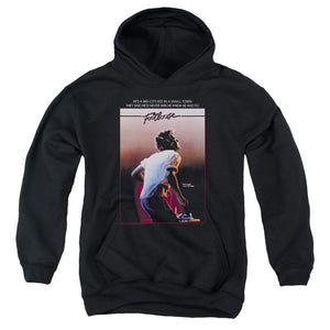 AN OFFCIALLY LICENSED FOOTLOOSE POSTER YOUTH HOODIE BLACK