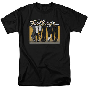 AN OFFCIALLY LICENSED FOOTLOOSE DANCE PARTY MEN'S REGULAR FIT T-SHIRT BLACK