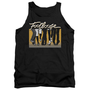 AN OFFCIALLY LICENSED FOOTLOOSE DANCE PARTY ADULT UNISEX TANK TOP BLACK