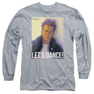 AN OFFCIALLY LICENSED FOOTLOOSE LETS DANCE MEN'S LONG SLEEVE T-SHIRT ATHLETIC HEATHER