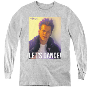 AN OFFCIALLY LICENSED FOOTLOOSE LETS DANCE YOUTH LONG SLEEVE T-SHIRT ATHLETIC HEATHER