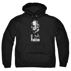 AN OFFCIALLY LICENSED GODFATHER IL PADRINO ADULT UNISEX PULLOVER HOODIE BLACK