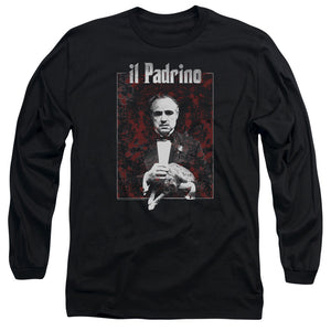 AN OFFCIALLY LICENSED GODFATHER SANGUE MEN'S LONG SLEEVE T-SHIRT BLACK