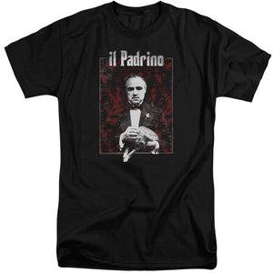 AN OFFCIALLY LICENSED GODFATHER SANGUE MEN'S TALL FIT T-SHIRT BLACK