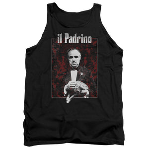 AN OFFCIALLY LICENSED GODFATHER SANGUE ADULT UNISEX TANK TOP BLACK