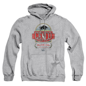 AN OFFCIALLY LICENSED GODFATHER GENCO OLIVE OIL ADULT UNISEX PULLOVER HOODIE ATHLETIC HEATHER
