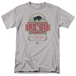 AN OFFCIALLY LICENSED GODFATHER GENCO OLIVE OIL MEN'S REGULAR FIT T-SHIRT ATHLETIC HEATHER