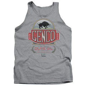 AN OFFCIALLY LICENSED GODFATHER GENCO OLIVE OIL ADULT UNISEX TANK TOP ATHLETIC HEATHER