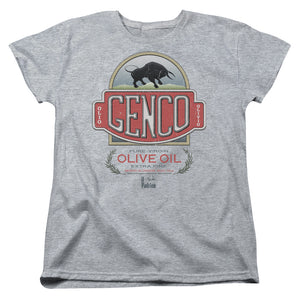 AN OFFCIALLY LICENSED GODFATHER GENCO OLIVE OIL WOMEN'S REGULAR FIT T-SHIRT ATHLETIC HEATHER