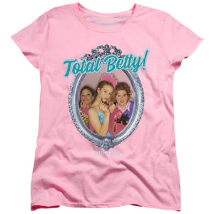 AN OFFCIALLY LICENSED CLUELESS TOTAL BETTY WOMEN'S REGULAR FIT T-SHIRT PINK