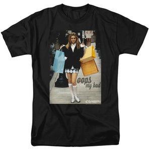 AN OFFCIALLY LICENSED CLUELESS OOPS MY BAD MEN'S REGULAR FIT T-SHIRT BLACK