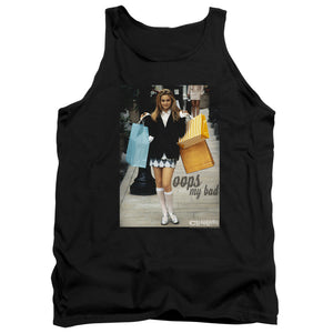AN OFFCIALLY LICENSED CLUELESS OOPS MY BAD ADULT UNISEX TANK TOP BLACK
