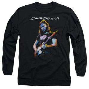 AN OFFCIALLY LICENSED DAVID GILMOUR GUITAR GILMOUR MEN'S LONG SLEEVE T-SHIRT BLACK