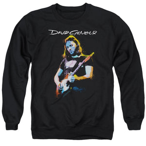 AN OFFCIALLY LICENSED DAVID GILMOUR GUITAR GILMOUR ADULT UNISEX CREWNECK SWEATSHIRT BLACK