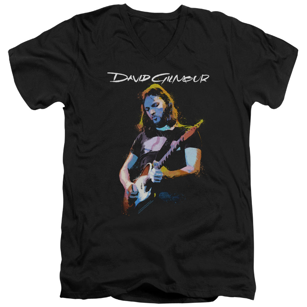 AN OFFCIALLY LICENSED DAVID GILMOUR GUITAR GILMOUR MEN'S V-NECK T-SHIRT BLACK