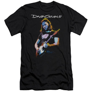 AN OFFCIALLY LICENSED DAVID GILMOUR GUITAR GILMOUR MEN'S PREMIUM SLIM FIT T-SHIRT BLACK