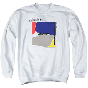 AN OFFCIALLY LICENSED GENESIS ABACAB ADULT UNISEX CREWNECK SWEATSHIRT WHITE